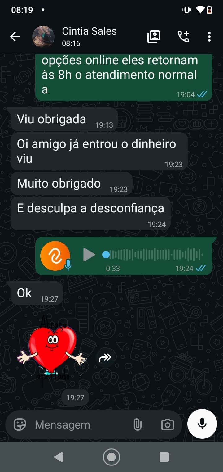 Print de depoimento de cliente aprovado