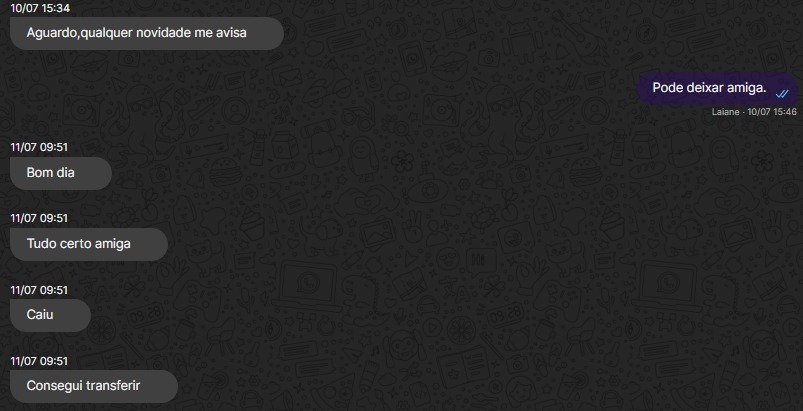 Print de depoimento de cliente aprovado